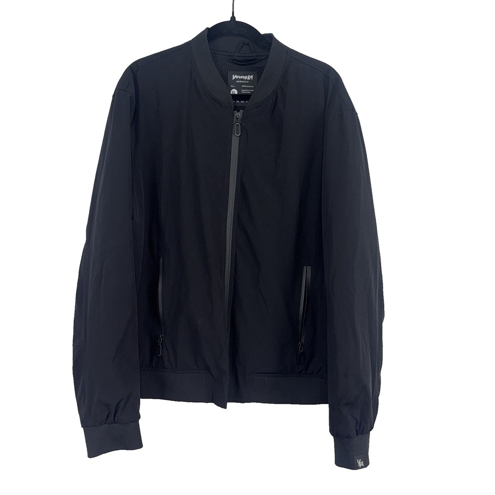 YoungLA Jacket  Mens XL Windbreaker Lightweight Dark Full Zip Casual Pockets